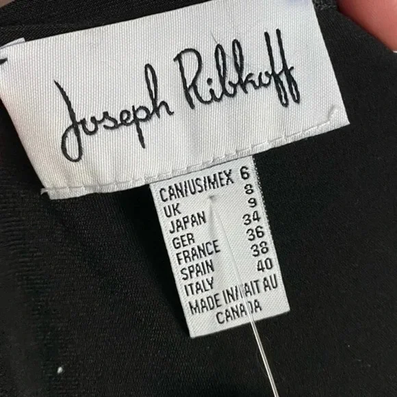 Joseph Ribkoff • NWT Solid Black Handkerchief Hem Tunic Blouse